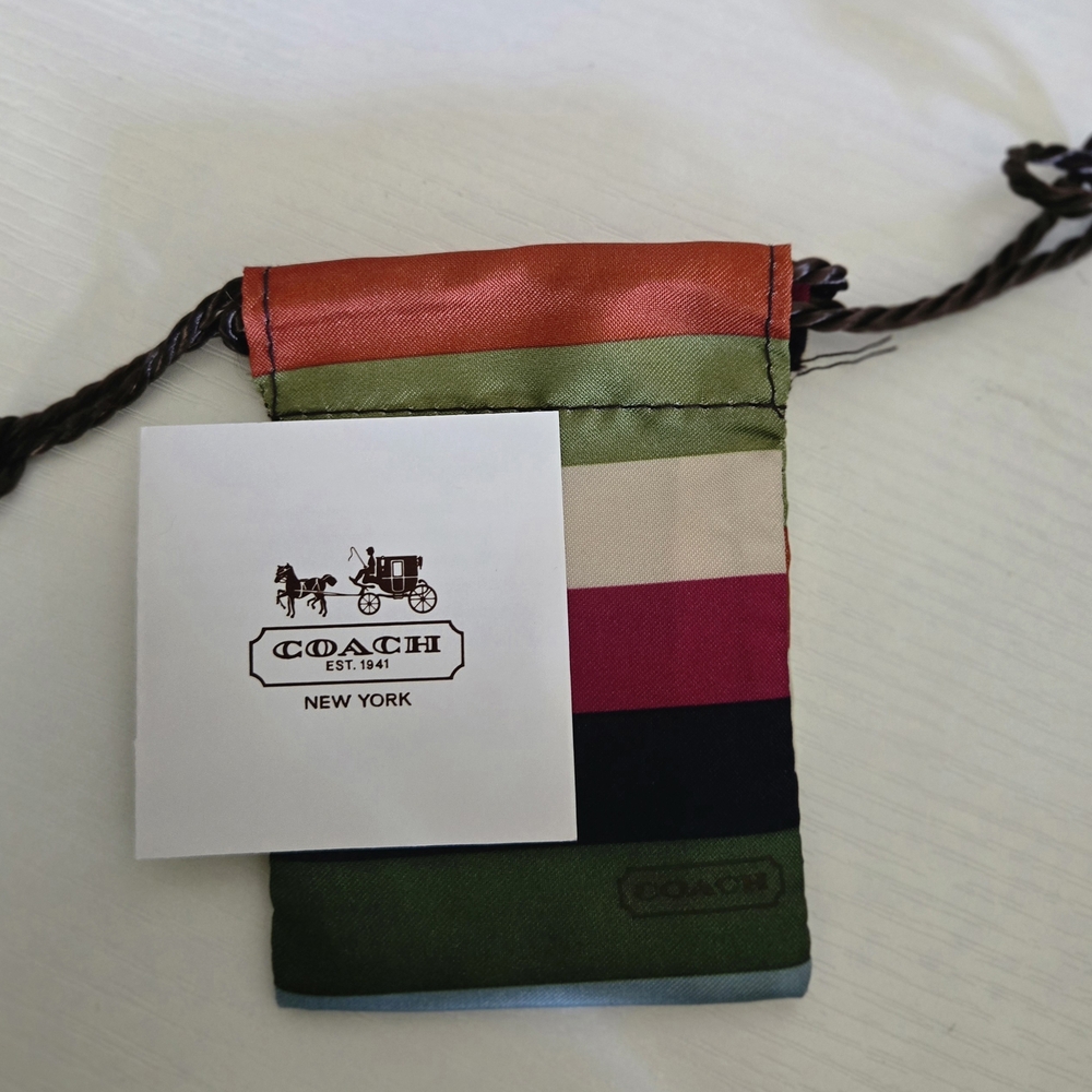 Coach Multicolor Striped Drawstring Bag - Picture 3 of 5
